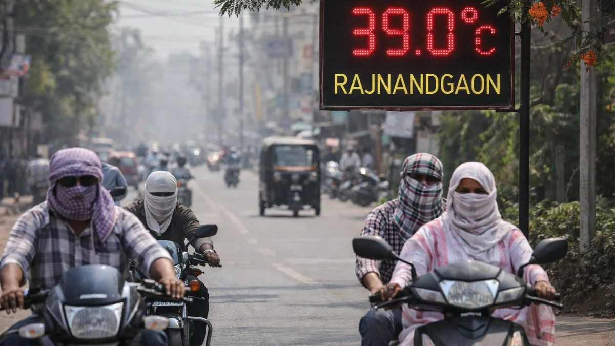 छत्तीसगढ़ मौसम अपडेट: राजनांदगांव 39°C, अगले चार दिन बढ़ेगी गर्मी की मार