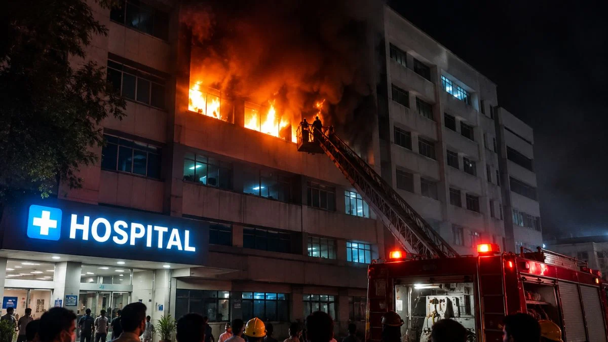 बिहार अस्पताल आग हादसे में मची चीख-पुकार, ICU में लगी भीषण आग ने ली कई जिंदगियां