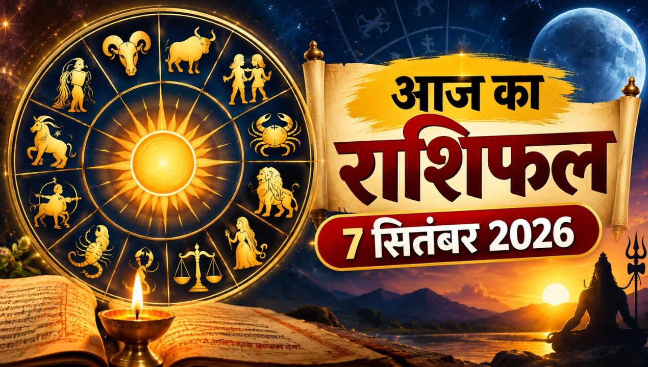 आज का राशिफल 7 सितंबर 2026: मेष-वृषभ को मिल सकती है बड़ी खुशखबरी, जानें सभी 12 राशियों के लिए कैसा रहेगा सोमवार
