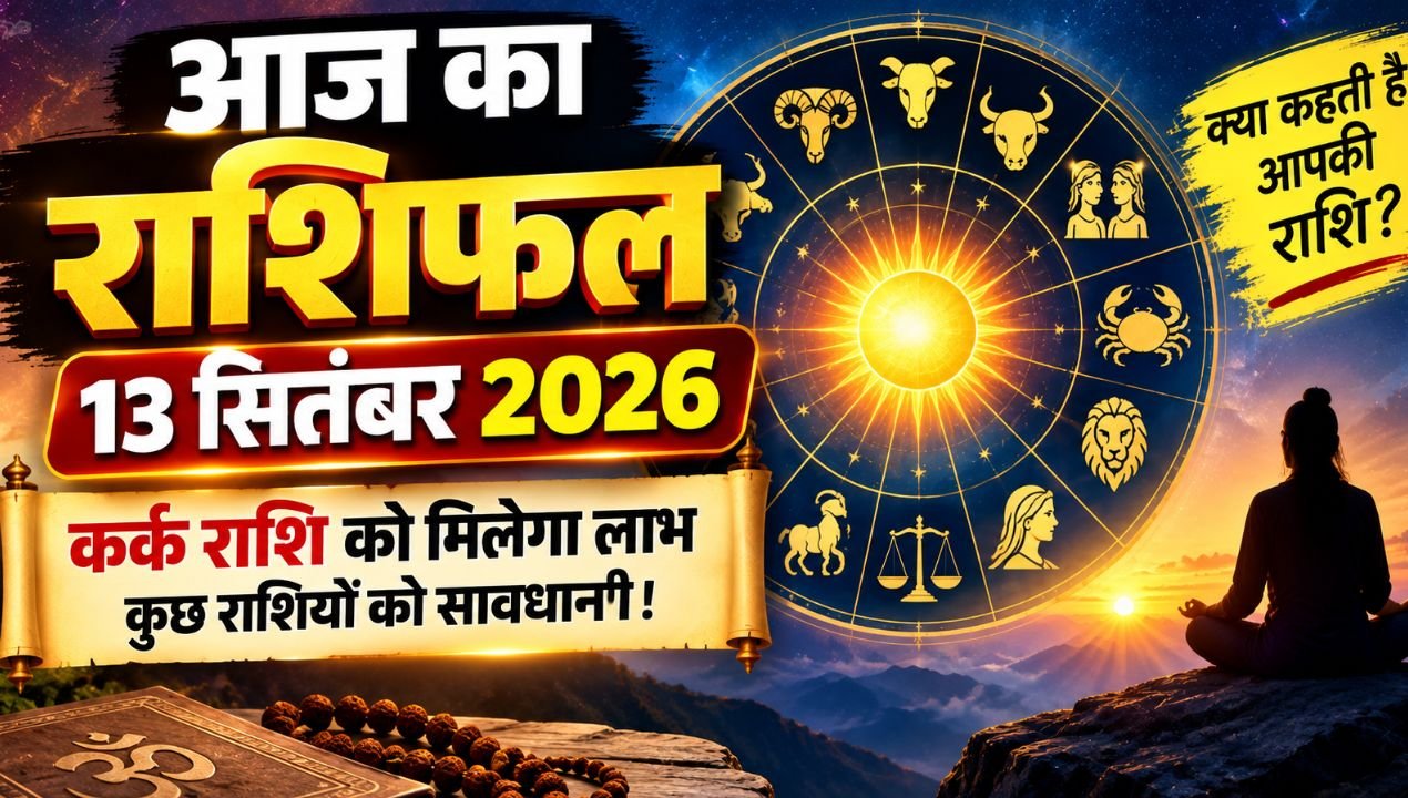 आज का राशिफल 13 सितंबर 2026: कर्क समेत इन राशियों को मिलेगा लाभ, कुछ जातकों को लेन-देन में सावधानी बरतनी होगी